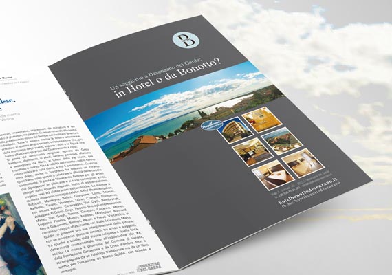 Pagina pubblicitaria per hotel. <br> Cliente: Hotel Bonotto S.P.EE Srl.