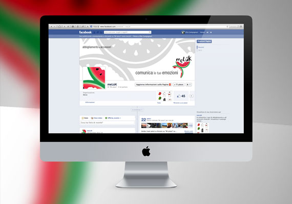 Allestimento pagina facebook meLuK. <br> Cliente: associazione meluK.