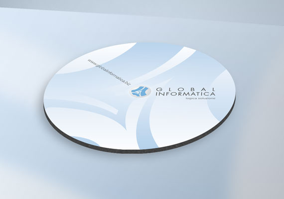 Realizzazione grafica mouse pad. <br> Cliente: Global Informatica Srl.